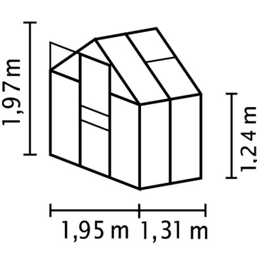 skleník VITAVIA VENUS 2500 PC 4 mm stříbrný