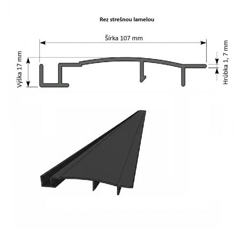hliníková bioklimatická pergola LANITPLAST STANDARD 4x3 m
