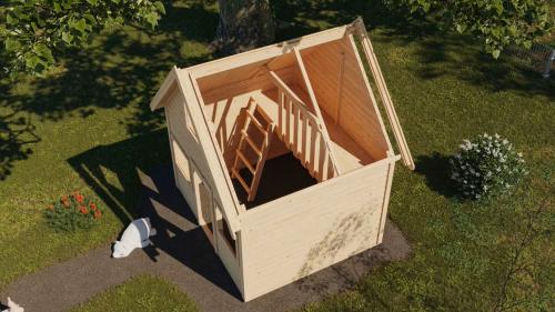 detský domček KARIBU KALLE (44578) terragrau