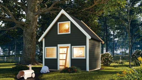 detský domček KARIBU KALLE (44578) terragrau