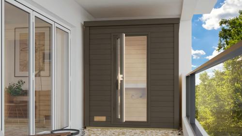 fínska sauna KARIBU HYTTI 0 (356) terragrau