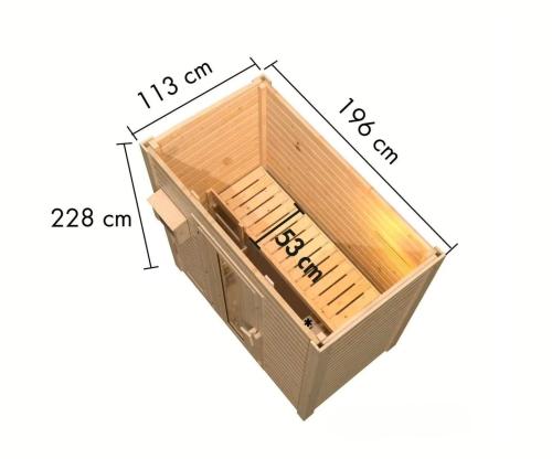fínska sauna KARIBU HYTTI 0 (356) terragrau