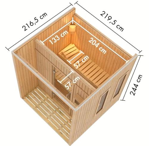 fínska sauna KARIBU ARCADIA (34255) čierna