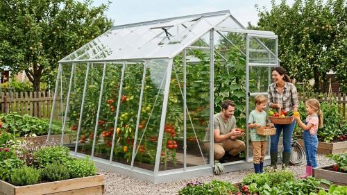 skleník LANITPLAST LIMES Viva V7/4,5 2,47x4,48 m číre sklo 3 mm