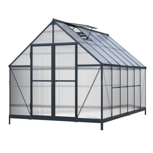 skleník LANITPLAST SARANA 8x12 PC 4 mm čierny